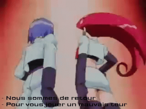 Cartoon Characters Saying Nous Sommes De Retour