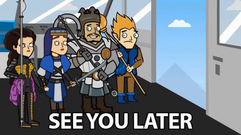 Cartoon Characters Saying See You Later