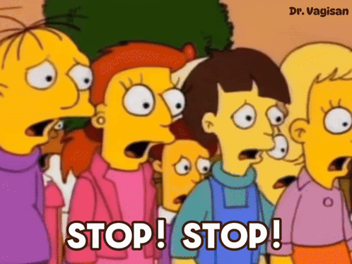 Cartoon Characters Saying Stop