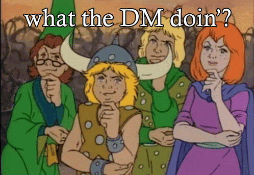 Cartoon Characters Saying What The Dm Doin GIF