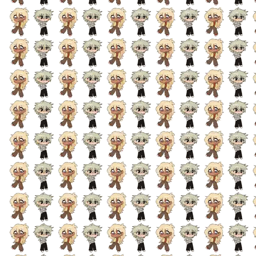 Cartoon Characters Seamless Pattern