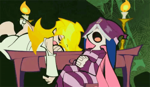 Cartoon Characters Sitting at Table