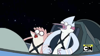 Cartoon Characters Sitting in Car