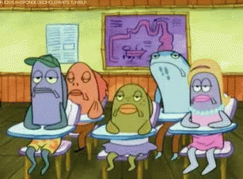 Cartoon Characters Sitting in Classroom Fuckyeahspongebob