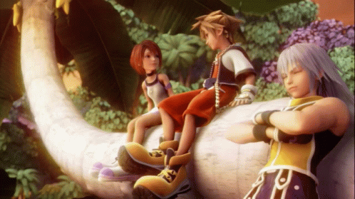Cartoon Characters Sitting On Elephant GIF