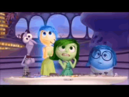 Cartoon Characters Standing Around Table