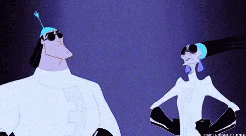 Cartoon Characters Standing Crossed Arms
