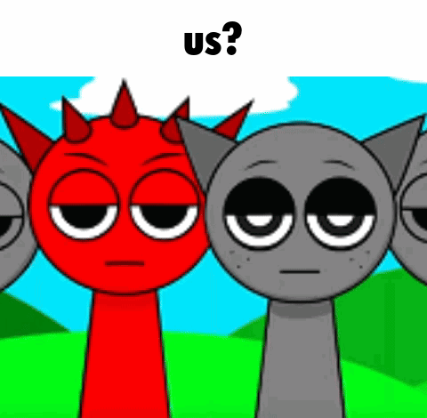 Cartoon Characters Standing in Field One With Horns