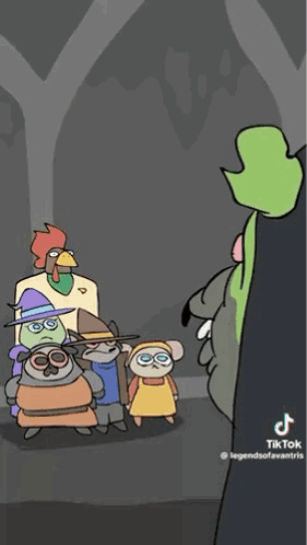 Cartoon Characters Standing in Forest