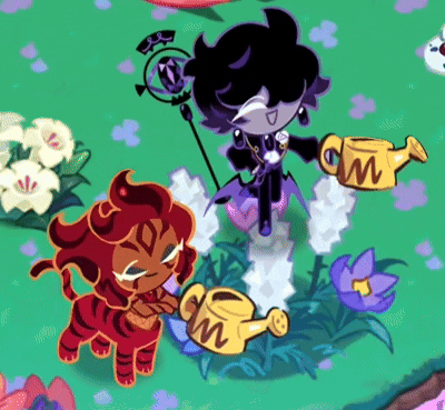 Cartoon Characters Standing in Garden