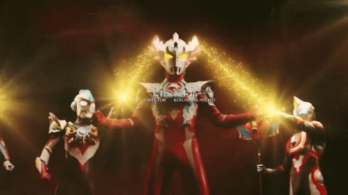 Cartoon Characters Standing Next To Director GIF