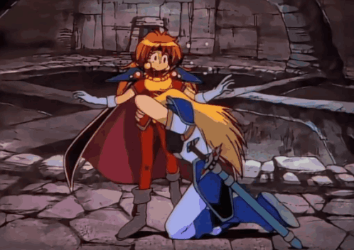 Cartoon Characters Standing On Rocky Floor GIF