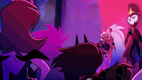 Cartoon Characters Standing Together GIF
