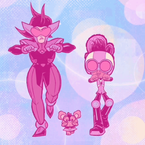 Cartoon Characters Standing Together