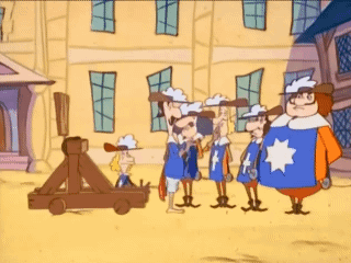 Cartoon Characters Standing Together