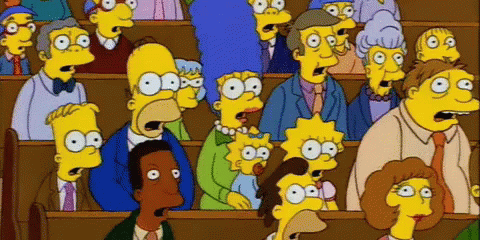 Cartoon Characters Surprised in Church