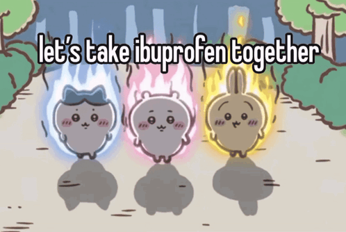 Cartoon Characters Taking Ibuprofen GIF