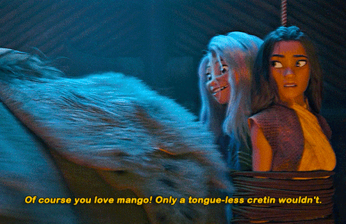 Cartoon Characters Tied Up Saying Of Course You Love Mango
