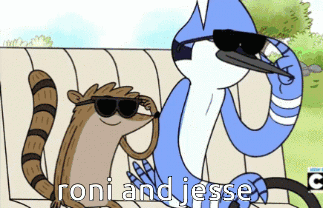 Cartoon Characters Wearing Sunglasses Roni And Jesse GIF