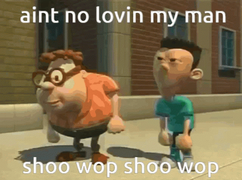 Cartoon Characters With Aint No Lovin My Man GIF