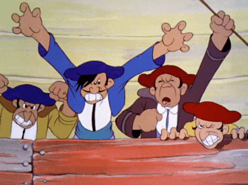 Cartoon Characters With Arms Up