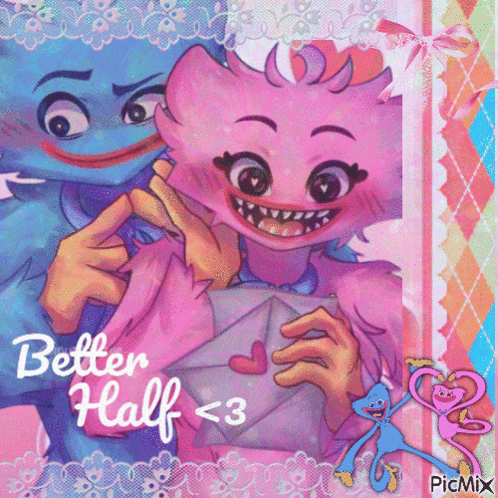Cartoon Characters with Better Half Heart