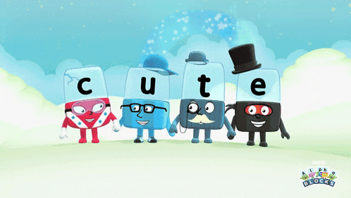 Cartoon Characters With Cute Letters
