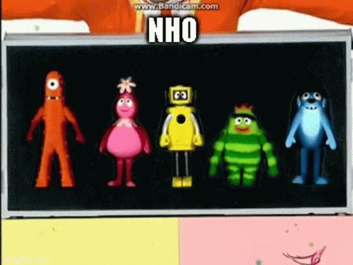 Cartoon Characters With Word Nho
