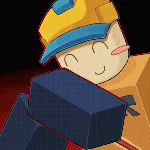 Cartoon Characters with Yellow and Blue Hats