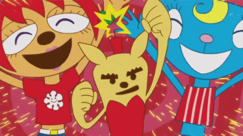 Cartoon Characters with Yellow Rabbit