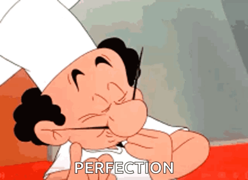 Cartoon Chef Pointing Perfection