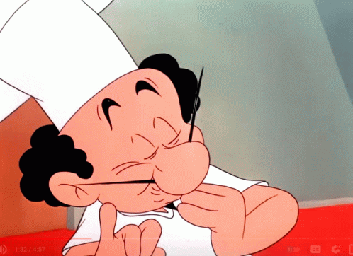 Cartoon Chef with Needle Playing at 4:32