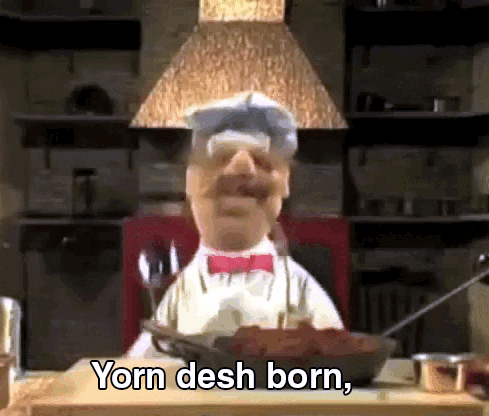 Cartoon Chef Yorn Desh Born Holding Pan