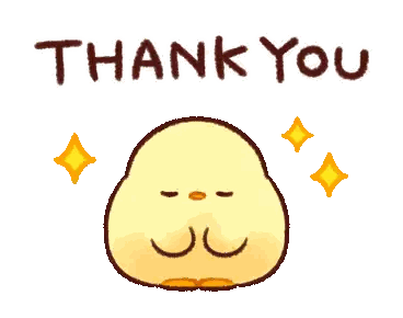 Cartoon Chick Saying Thank You