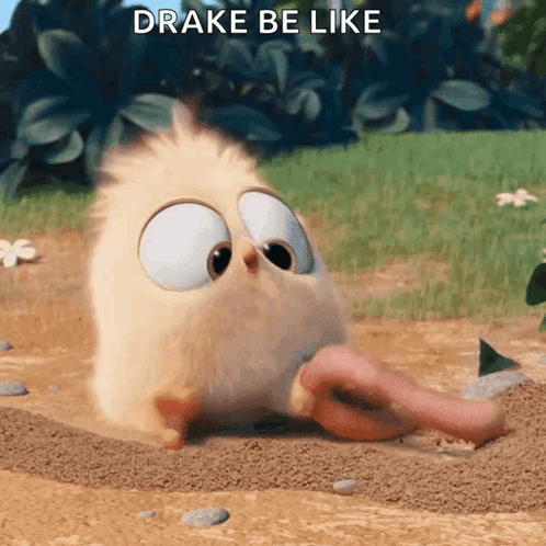 Cartoon Chick Sticking Tongue Out Drake Be Like GIF