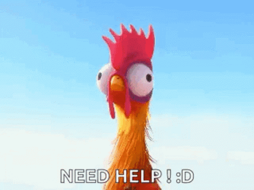 Cartoon Chicken Big Eyes Need Help :d