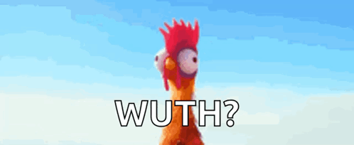 Cartoon Chicken Blue Sky Saying Wutth