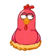 Cartoon Chicken Covering Face