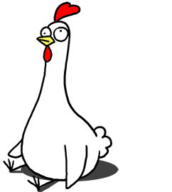 Cartoon Chicken Fart GIF