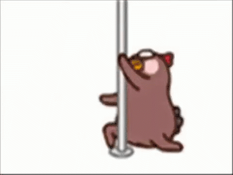 Cartoon Chicken Pole Dancing