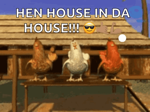 Cartoon Chicken with Glasses and Dreadlocks