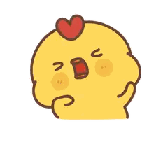 Cartoon Chicken With Heart on Head