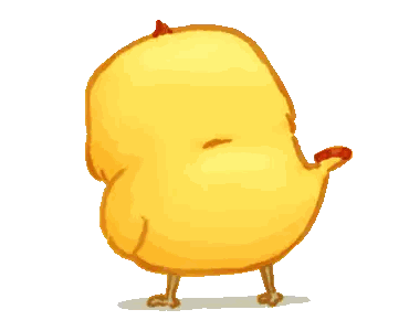 Cartoon Chicken with Red Beak
