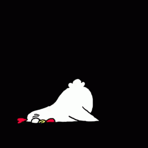 Cartoon Chicken With Red Crest Flying GIF