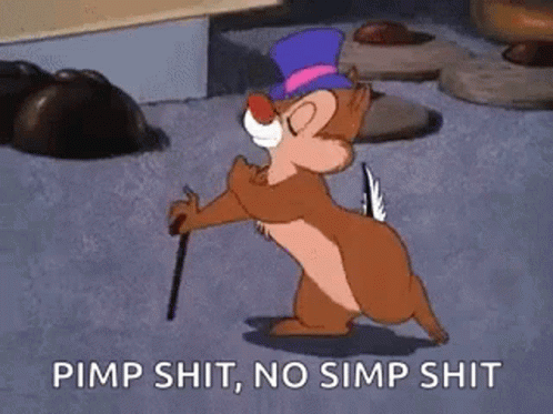 Cartoon Chipmunk In Top Hat Walking With Cane At Pool Table GIF