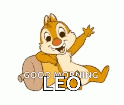 Cartoon Chipmunk Saying Good Morning Leo GIF