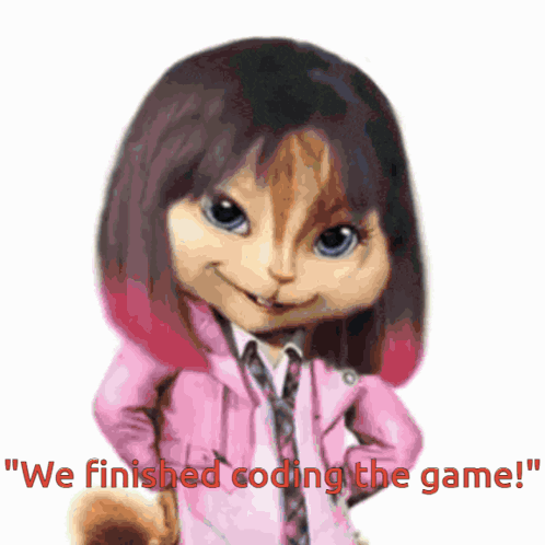 Cartoon Chipmunk Saying We Finished Coding The Game GIF