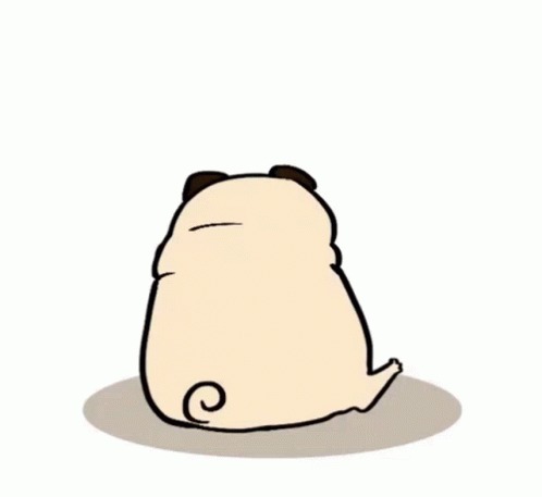 Cartoon Chunky Pug GIF
