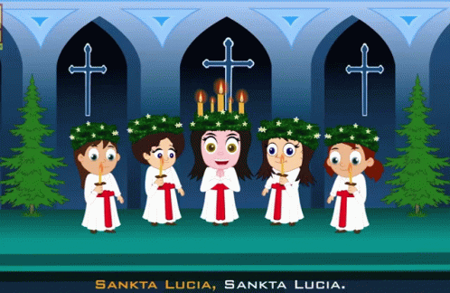 Cartoon Church Sankta Lucia