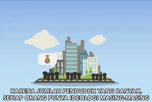 Cartoon City Karena Jumlah Penduduk Yang Banyak Setiap Orang Punya Ideologi Masing-Masing GIF